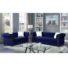 Giacomo Blue Living Room Set