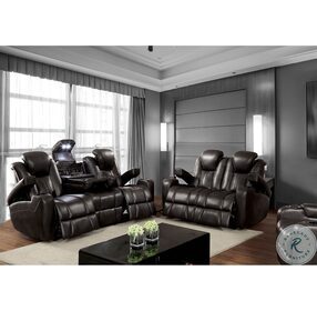 Zaurak Dark Gray Reclining Living Room Set