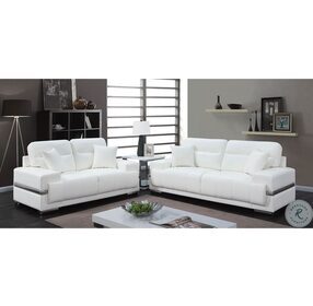 Zibak White Living Room Set