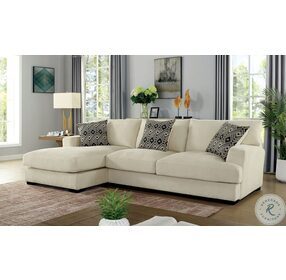 Kaylee Beige L Shaped Sectional With LAF Chaise
