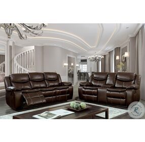 Pollux Brown Reclining Living Room Set