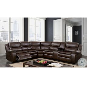 Pollux Brown Reclining RAF Sectional