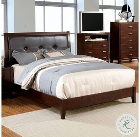 Enrico Brown Cherry Full Panel Bed