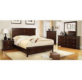 Spruce Brown Cherry Panel Bedroom Set