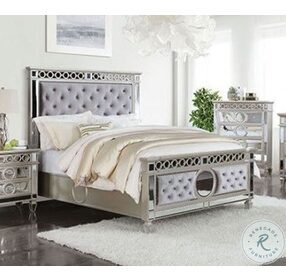 Marseille Champagne Upholstered Queen Panel Bed