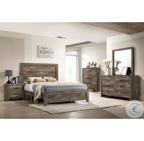Larissa Natural Tone Panel Bedroom Set