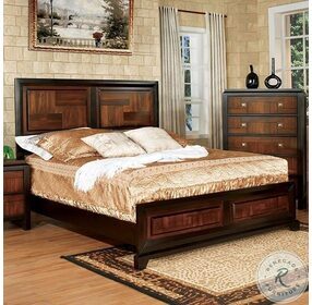Patra Acacia And Walnut California King Panel Bed