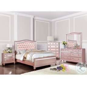 Ariston Rose Gold Arch Youth Upholstered Panel Bedroom Set