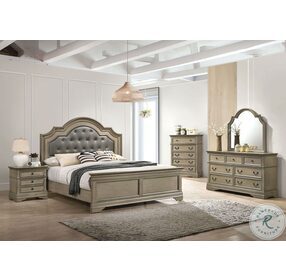 Lasthenia Antique Warm Gray Panel Bedroom Set
