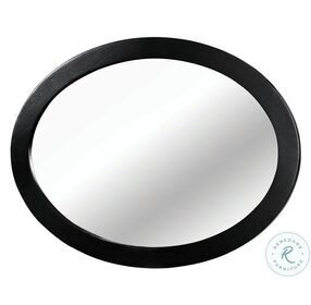 Lennart Black Oval Mirror