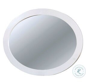 Lennart White Oval Mirror