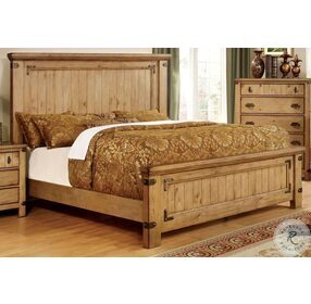 Pioneer Burnished Pine King Panel Bed