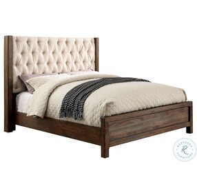 Hutchinson Rustic Natural Tone And Beige Cal. King Panel Bed