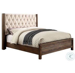Hutchinson Rustic Natural Tone And Beige California King Panel Bed
