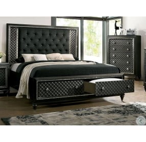 Demetria Gray King Upholstered Panel Bed