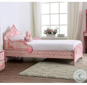 Julianna Dark And Light Pink Twin Panel Bed
