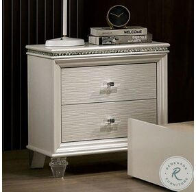 Allie Pearl White Nightstand