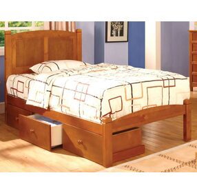 Cara Oak Full Platform Bed