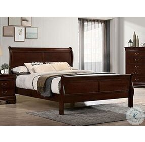 Louis Philippe Cherry Twin Sleigh Bed
