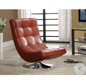 Trinidad Mahogany Red Swivel Accent Chair
