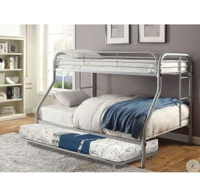 Opal Silver Metal Twin Over Full Bunk Bed