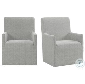 Cade Linen Upholstered Arm Chair Set Of 2