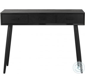 Albus Black 3 Drawer Console Table