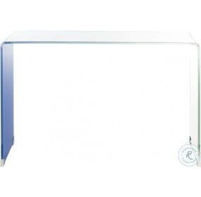 Crysta Clear And Blue Ombre Glass Console Table