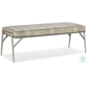 SS326-00-090 Beige Croc Speciality Leather Bench