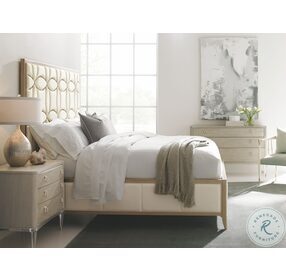 Sleeping Beauty Taupe Paint Upholstered Panel Bedroom Set