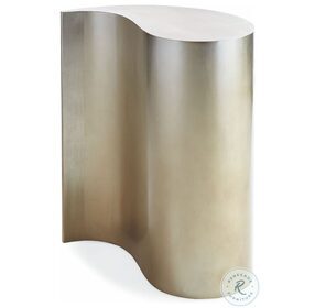 End Quote Ombre Warm Silver Leaf Accent Table