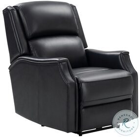 Conrad Shoreham Blue Leather Big & Tall Power Recliner with Power Headrest And Lumbar