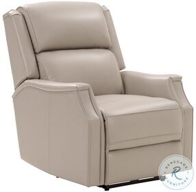 Conrad Cason Putty Leather Big & Tall Power Recliner with Power Headrest And Lumbar