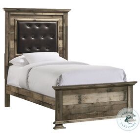 Shayne Drift And Black Twin Panel Bed