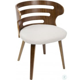 Cosi Walnut And Cream Chair