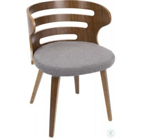 Cosi Walnut And Gray Chair