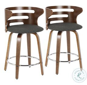 Cosi Charcoal Counter Height Stool Set Of 2