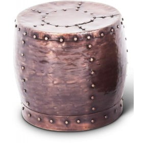 Cooper Hammered Copper End Table