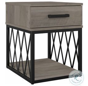 City Park Driftwood Gray End Table with Drawer