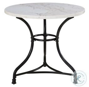 Claire White Marble And Black Bistro Table