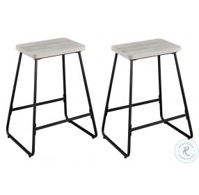 Carson Weathered Driftwood Counter Height Stool Set Of 2