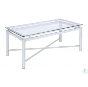 Monroe Clear And Chrome Coffee Table