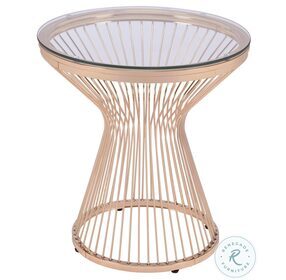Poppy Gold Round End Table