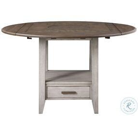 Abacus Smoky Alabaster And Putty Drop Leaf Drop Leaf Counter Height Dining Table