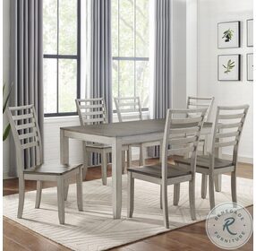 Abacus Smoky Alabaster And Putty Extendable Dining Room Set