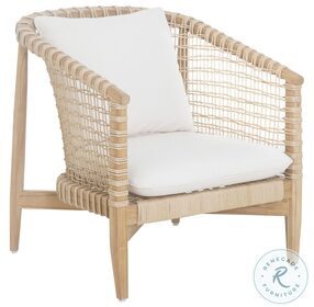 Kuna White Lounge Accent Chair