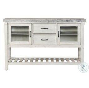 Canova Gray Marble And Cathedral White Server