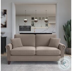 Coventry Tan Microsuede Sofa
