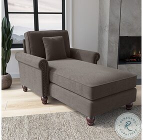 Coventry Chocolate Brown Microsuede Chaise Lounge