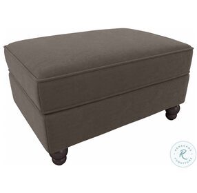 Coventry Chocolate Brown Microsuede Storage Ottoman